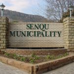 Garden wall with the name of Senqu Municipality